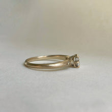 Load image into Gallery viewer, Vintage inspired solitaire engagement ring. 14kt yellow gold, 10kt yellow gold
