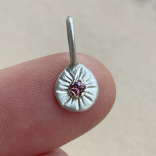 Load image into Gallery viewer, OOAK pink tourmaline silver gold setting pendant/charm
