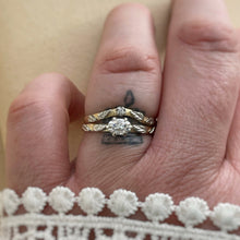 Load image into Gallery viewer, Wildwood Bloom – Handcrafted Two-Tone Engagement Ring
