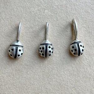 OOAK Lady bug #3 sterling silver pendant/charm