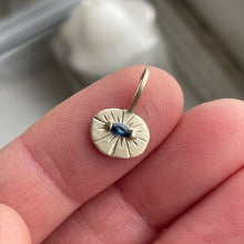 Load image into Gallery viewer, OOAK marquise blue sapphire 10kt solid yellow gold pendant/charm
