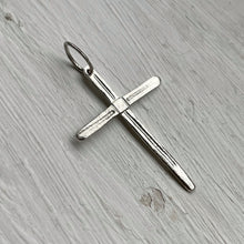 Load image into Gallery viewer, August - white gold cross
