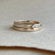 Load image into Gallery viewer, Made to order - Plain Gold Stacking Ring, Textured, Minimal, Ethically Made

