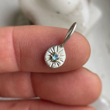 Load image into Gallery viewer, OOAK aquamarine silver gold setting pendant/charm
