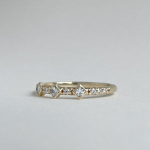 Made to order - Snow - yellow gold wedding/anniversary band