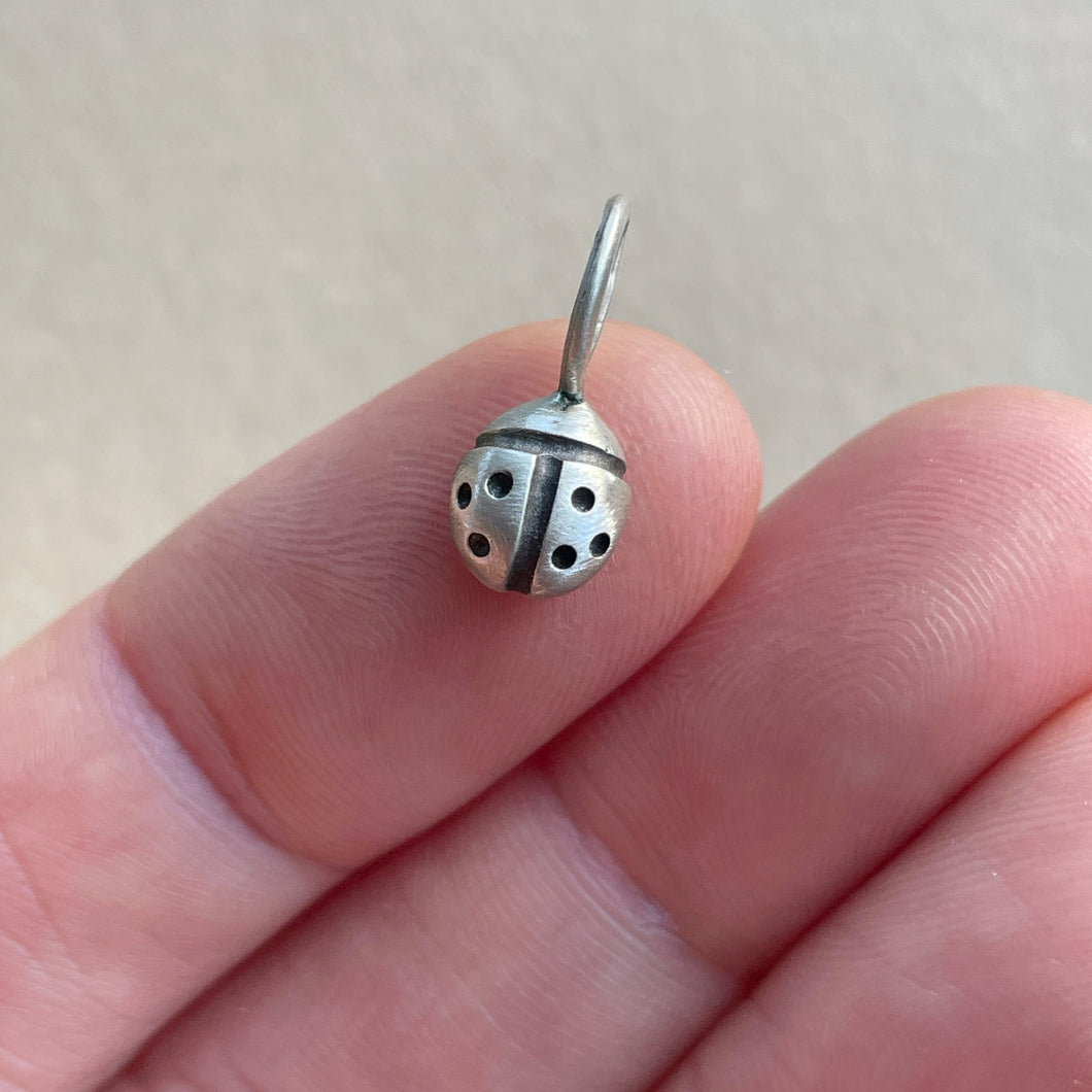 OOAK Lady bug #1 sterling silver pendant/charm