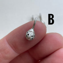 Load image into Gallery viewer, OOAK - Sterling silver ladybug charms
