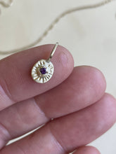 Load image into Gallery viewer, OOAK amethyst solid 10kt yellow gold pendant/charm
