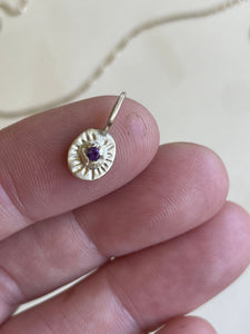 OOAK amethyst solid 10kt yellow gold pendant/charm