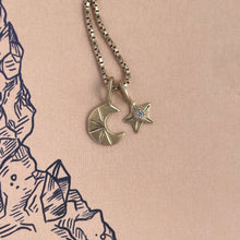 Load image into Gallery viewer, Three - Star charm 10kt solid yellow gold pendant/charm
