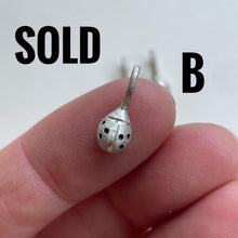 Load image into Gallery viewer, OOAK - Sterling silver ladybug charms
