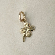 Load image into Gallery viewer, May - OOAK four leaf clover gold pendant.
