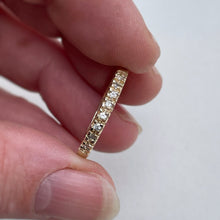 Load image into Gallery viewer, Yellow gold - Halve eternity ring - White sapphires
