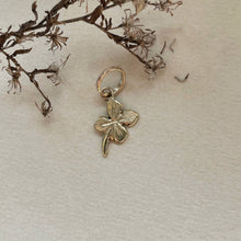 Load image into Gallery viewer, May - OOAK four leaf clover gold pendant.
