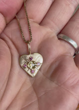 Load and play video in Gallery viewer, Custom Yellow Sapphire &amp; Rhodolite Garnet Heart Pendant – Final Balance

