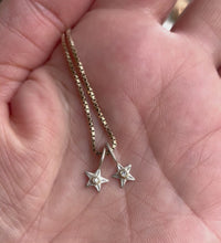 Load and play video in Gallery viewer, Silver Star charm Sterling silver with gold setting gold pendant/charm
