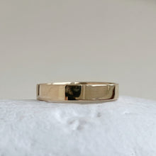 Load image into Gallery viewer, Yellow gold- 2mm and 4mm - Polished finish wedding band set
