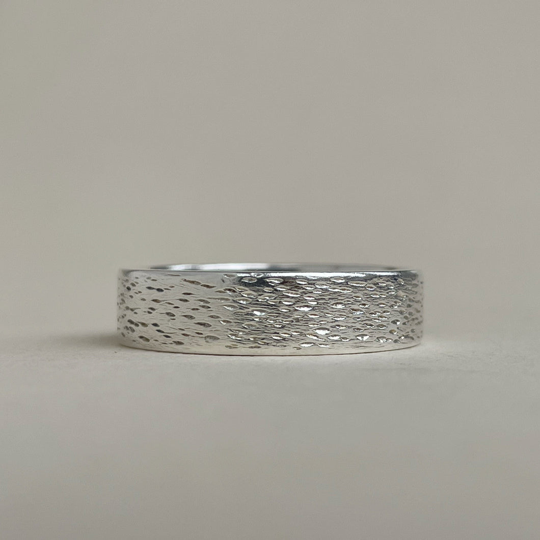 925 - 6mm - Textured wedding band