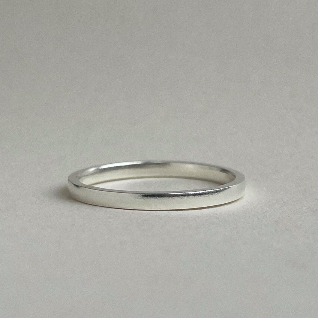 thin wedding ring, sterling silver wedding band, minimalist silver, recycled ethical silver, handcrafted ring, eco-friendly jewelry, sustainable wedding band