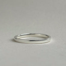 Load image into Gallery viewer, Thin 925 Sterling Silver Wedding Band with Semi-Polished Texture
