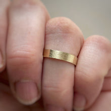 Load image into Gallery viewer, Ethically sourced Yellow gold wedding band set - Wedding bands his and hers - Wedding bands - Handcrafted in ethical gold - Gold wedding band. Recycled gold eco-friendly and sustainable.
