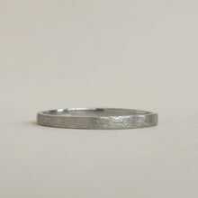 Load image into Gallery viewer, White gold - 2mm - Rustic wedding ring
