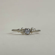Load image into Gallery viewer, OOAK - Freya - heart shaped white sapphire - white gold
